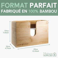 Nature Supplies Distributeur d'essuie-Mains en Bois - Porte-lingettes pour Le Mur et la Table pour Serviettes pliées en C, Z et 