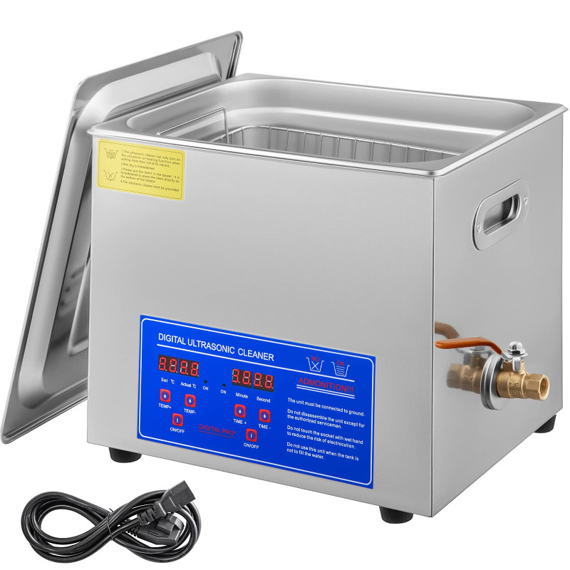 Chaneau Nettoyeur A Ultrasons 10L Pour Bijoux Appareil Nettoyage Ultrasons Professionnel Nettoyeur Digital Affichage Ultrasoniqu