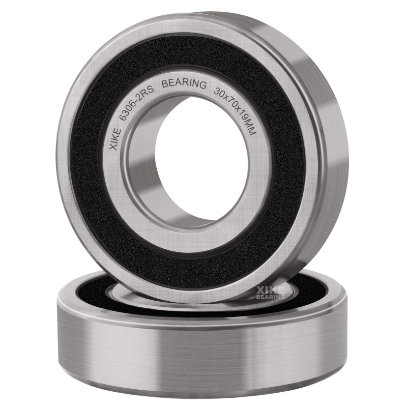XiKe 6306-2RS Roulements à billes 30x72x19mm, Acier 100Cr6 et Double Joint en Caoutchouc, 6306RS Roulements à billes à gorge pro