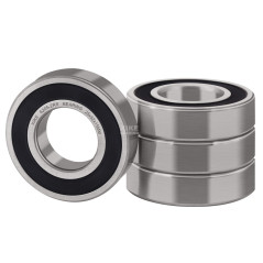 XiKe 4 Pièces 6205-2RS Roulement à billes 25x52x15mm, Pré-lubrifié|Acier au chrome|Double joint en caoutchouc|6205RS Roulements