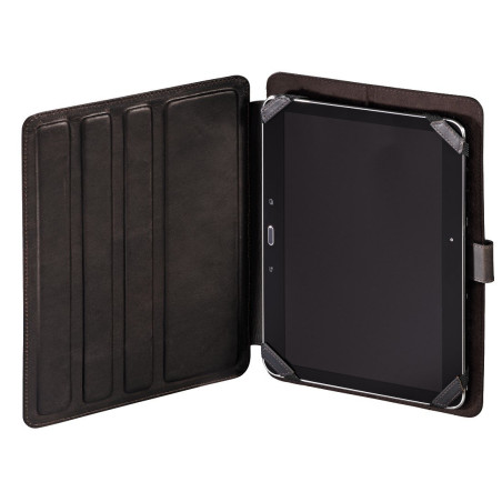Hama Portfolio en Cuir Wednesday Paris pour tablettes 26 cm Max., Marron foncé