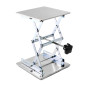 QWORK® Table Élévatrice de Laboratoire, 200 x 200mm Plateforme Elevatrice a Ciseaux en Acier Inoxydable pour Expériences de Labo QWORK® Table Élévatrice de Laboratoire, 200 x 200mm Plateforme Elevatrice a Ciseaux en Acier Inoxydable pour Expériences de Labo