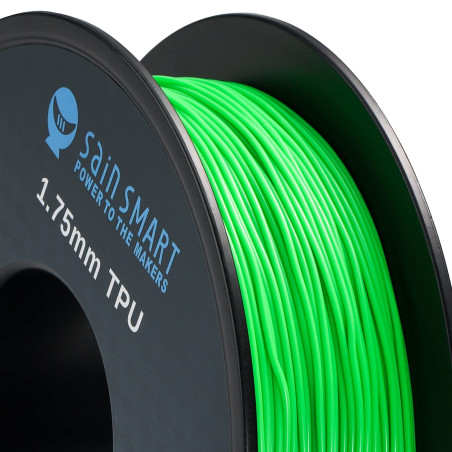 SainSmart Neon Color TPU Filament souple pour imprimante 3D 1,75 mm 800 g Précision dimensionnelle +/- 0,05 mm Vert fluo