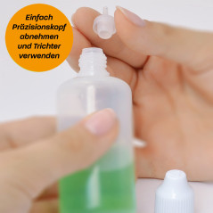 Hinrichs 10 Flacon Compte Goutte - 10 étiquettes - Dosage et Conservation de Liquides - Sécurité Enfant - Plastique qualité LDPE