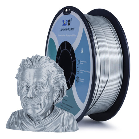 ZIRO Métal Filament PLA 1.75mm, Filament pour Imprimante 3D PLA PRO 1.75mm 1kg (2.2lb), Précision Dimensionnelle +/- 0.03mm, Arg