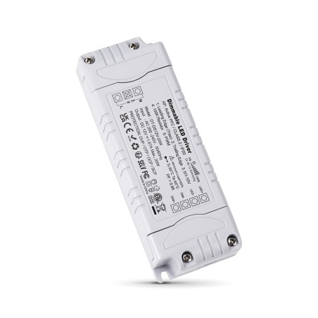 REYLAX Transformateur 220V 12V 20W 1.67A Dimmable Triac & 0/1-10V, Alimentation de Tension Constante Transformateur LED Basse Te