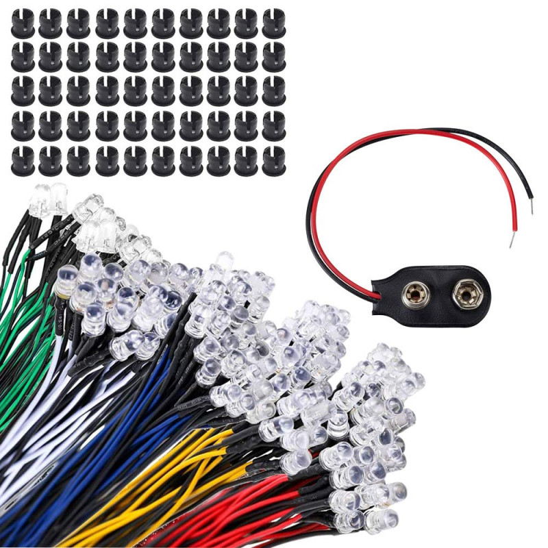 GTIWUNG 50PCS 5mm Diode électroluminescente, Diode Ampoule LED Câblé, Diode LED Pré-câblée Lumière 50PCS Plastique 5mm LED Lumie GTIWUNG 50PCS 5mm Diode électroluminescente, Diode Ampoule LED Câblé, Diode LED Pré-câblée Lumière 50PCS Plastique 5mm LED Lumie
