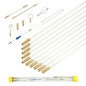 Tiges de câble en fibre de verre, kit de bande de poisson en cours d'exécution, 43 cm x 10, extracteur de câble, connectable, ti Tiges de câble en fibre de verre, kit de bande de poisson en cours d'exécution, 43 cm x 10, extracteur de câble, connectable, ti