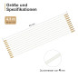 Tiges de câble en fibre de verre, kit de bande de poisson en cours d'exécution, 43 cm x 10, extracteur de câble, connectable, ti Tiges de câble en fibre de verre, kit de bande de poisson en cours d'exécution, 43 cm x 10, extracteur de câble, connectable, ti