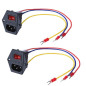 3Dman 15A 250V Rocker Switch On/Off Power Socket Inlet Module Plug 10A Fuse Switch with 3PCS 18 AWG Wiring 3 Pin IEC320 C14-2pcs