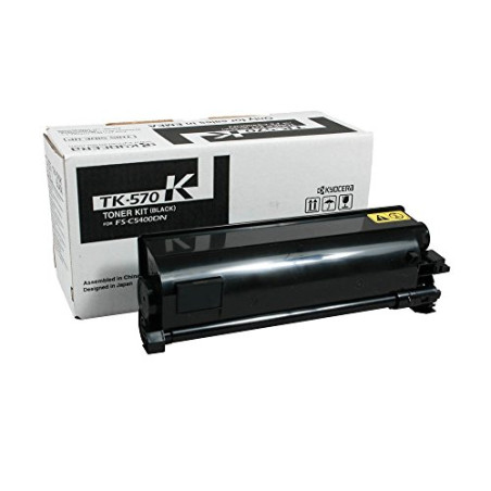 Toner Kyocera TK-570K d'origine. Noir, 16 000 pages ISO 19752, compatible imprimante ECOSYS FS-C5400DN, P7035cdn