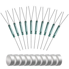 Gebildet 10pcs 3 Broches Verre Interrupteur Reed,Interrupteur à Induction Magnétique (2.5mm×14mm) Normalement Ouvert N/O N/C SPD