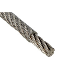 Nirosta - Câble métallique 1/1,5 mm - 20 m - En acier inoxydable 7 x 7 - Gaine en PVC transparent - Conforme à la norme EN 1.440