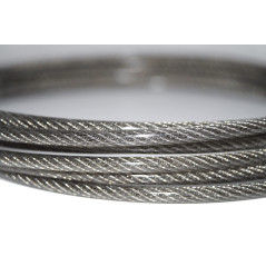 Nirosta - Câble métallique 1/1,5 mm - 20 m - En acier inoxydable 7 x 7 - Gaine en PVC transparent - Conforme à la norme EN 1.440