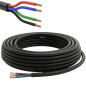 Lumonic 4x0,34mm² RGB LED Ligne de contrôle noir 20m | câble gainé 4 fils flexible | LiYY Extension, Câble d'alimentation, Câble Lumonic 4x0,34mm² RGB LED Ligne de contrôle noir 20m | câble gainé 4 fils flexible | LiYY Extension, Câble d'alimentation, Câble