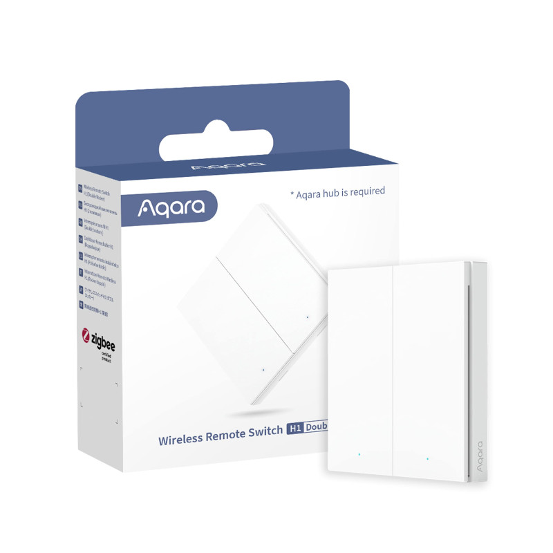 Aqara Interrupteur sans Fil H1, Nécessite AQARA HUB, Zigbee 3.0, Télécommande Configurable à 7 Fonctions sans Installation pour Aqara Interrupteur sans Fil H1, Nécessite AQARA HUB, Zigbee 3.0, Télécommande Configurable à 7 Fonctions sans Installation pour