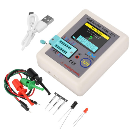 Diymore LCR TC1 ESR Testeur Transistor Inductance Capacitance Résistance ESR Mètre Multifonction Tester TFT LCR Testeur de Trans
