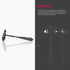 MDF Instruments - Marteau Troemner à Réflexes Neurologique - Noir/BlackOut (MDF555-BO)