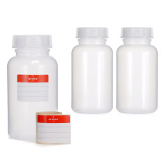 3 x bouteilles en basse densité à fermeture vissée Lo, flacon, laboratoire Chimie Kalien avec couvercle comme boîte de rangement