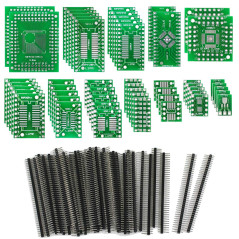 KeeYees 12 Types SMD à DIP Adaptateur PCB Proto Board Kit SOP8 SOP10 SOP14 SOP16 SOP20 SOP24 SOP28 0402/0603/0805 SMT SOT89/SOT2