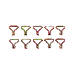 Dolezych 10 Crochets profilés pour Sangles d'arrimage de 50 mm