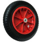 WERKA PRO Roue Increvable 13'' 330 x 85 mm - Alésage 10 mm - Jante Rouge - Roulements à Billes - Pour Diables, Chariots et Remor