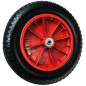 WERKA PRO Roue Increvable 13'' 330 x 85 mm - Alésage 10 mm - Jante Rouge - Roulements à Billes - Pour Diables, Chariots et Remor