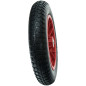 WERKA PRO Roue Increvable 13'' 330 x 85 mm - Alésage 10 mm - Jante Rouge - Roulements à Billes - Pour Diables, Chariots et Remor