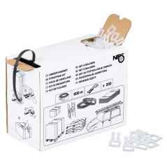NIPS 140803001 Pack de cerclage 600 m de bandes en polypropylène et 200 attaches en plastique