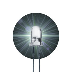 Lumetheus LED Diodes électroluminescentes 5mm couleur Blanc Ultra-lumineux 25.000 mcd 25 pièces 2-3V 2 Pin LEDs Ampoule Diode à