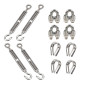 Pamtns Tendeur Inox Serre Cable Inox kit de Tension Corde en Acier Inoxydable à Suspendre Kit Kit de Garde Corps Inox Manchons d Pamtns Tendeur Inox Serre Cable Inox kit de Tension Corde en Acier Inoxydable à Suspendre Kit Kit de Garde Corps Inox Manchons d