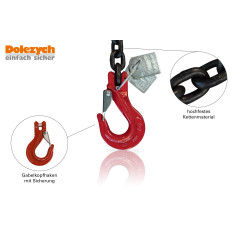 Chaîne d'Arrimage à Tendeur Dolezych avec Crochets à Chape et Tendeur à Cliquet avec Crochets Parallèles, 2 Pièces, Capacité d'A