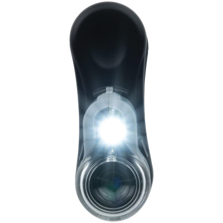 Carson MicroMini microscope de poche très puissant, grossissement 20x, avec fonction éclairage par LED/UV et lampe de poche ains