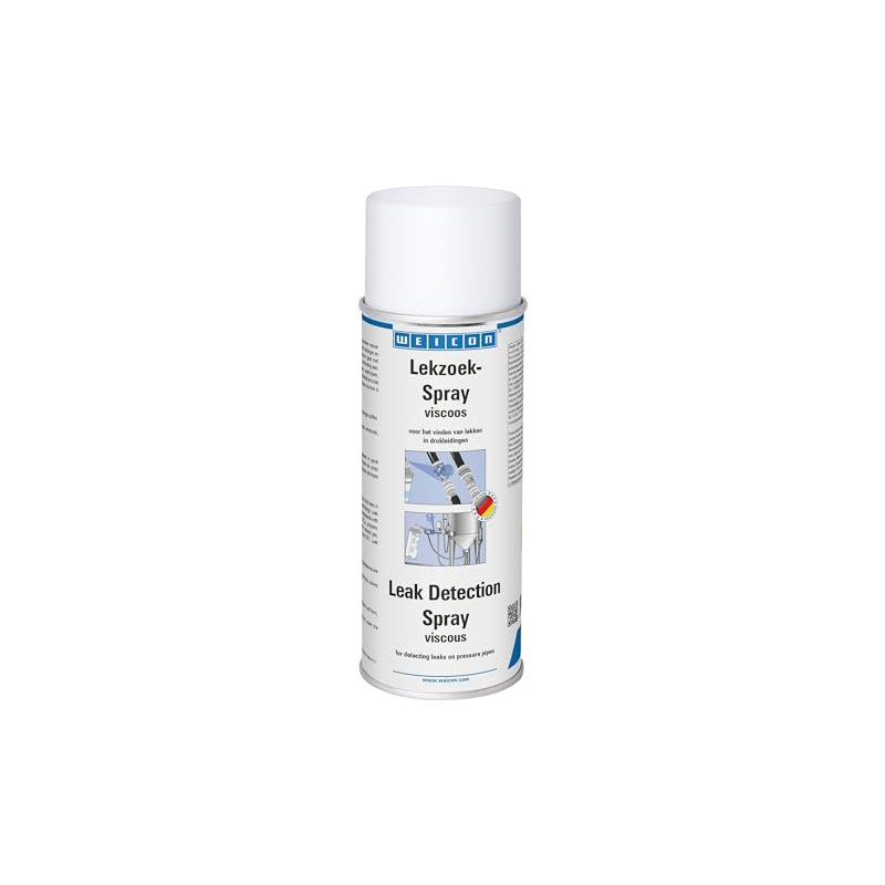 WEICON Spray Détecte-Fuites visqueux / 400 ml/détection facile des fuites dans les conduites sous pression/moussant/pour les end