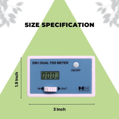 HM Digital DM-1 - Moniteur double TDS en ligne, plage ppm : 0-9990, +/-2% de précision de lecture