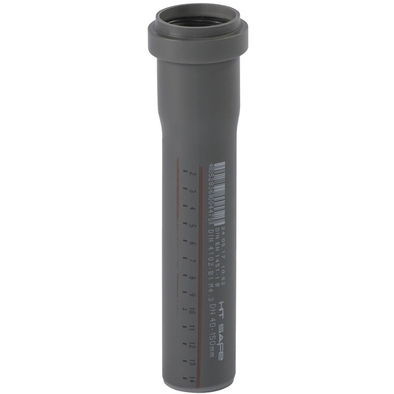 Ostendorf Tube HTsafe 171000, Gris, DN40x150mm Ostendorf Tube HTsafe 171000, Gris, DN40x150mm