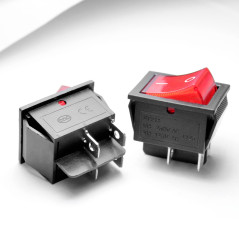5Pcs Lumière On/Off DPST bateau Interrupteur à bascule 16A/250 V/20A 125 V AC 4 Broches Rouge