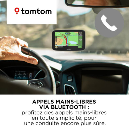Tomtom GPS Voiture GO Essential, 6 Pouces, Info Trafic, Essai des Alertes de Zones de Danger, Cartes UE, Mise à Jour Via WiFi, A