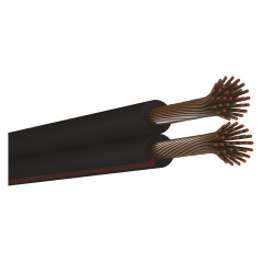 EMOS S8280 Câble en cuivre 2 x 1,0 mm² 100 m en cuivre pur pour basse tension Noir avec marquage polarité