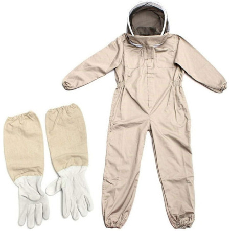 Leling Combinaison D'apiculteur, Costume D'apiculture Professionnelle avec Gants & Voile De Protection, Combinaison Apicole pour