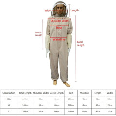 Leling Combinaison D'apiculteur, Costume D'apiculture Professionnelle avec Gants & Voile De Protection, Combinaison Apicole pour