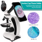 40X-2000X Microscope pour Enfants Adultes, Microscope Professionnel étudiant à Double éclairage LED avec Kits scientifiques, pou 40X-2000X Microscope pour Enfants Adultes, Microscope Professionnel étudiant à Double éclairage LED avec Kits scientifiques, pou