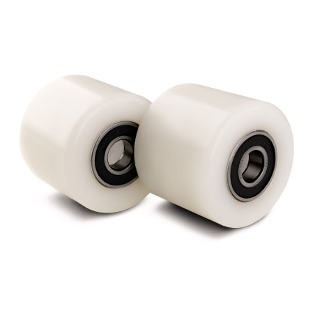 Ensemble de 2 galets de transpalette (kit de 2, diamètre de 82mm, largeur de 70mm) galet de charge en nylon/roue avec roulements