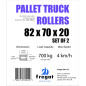 Ensemble de 2 galets de transpalette (kit de 2, diamètre de 82mm, largeur de 70mm) galet de charge en nylon/roue avec roulements Ensemble de 2 galets de transpalette (kit de 2, diamètre de 82mm, largeur de 70mm) galet de charge en nylon/roue avec roulements