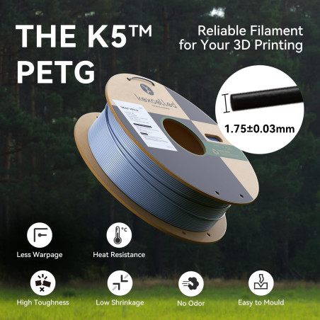 kexcelled PETG Filament pour Imprimante 3D 1,75 mm +/- 0,03 mm, Résistant aux Basses Températures, Convient à la Plupart des Imp