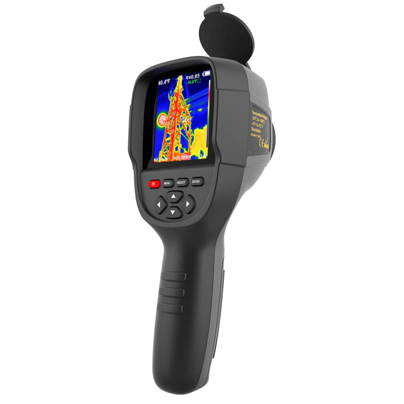256X192 IR Caméra thermique portable HT-18+ à haute résolution de HTI avec 25 HZ, caméra visible 300 000 pixels, écran couleur 3