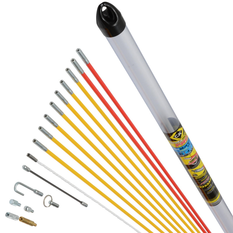 C.K MightyRods Pro 10m Tire Fils Electrique Standard Kit, No Échardes, 4 Aiguilles Flexibles, Aiguille Tire Fil Electricien, Bag C.K MightyRods Pro 10m Tire Fils Electrique Standard Kit, No Échardes, 4 Aiguilles Flexibles, Aiguille Tire Fil Electricien, Bag
