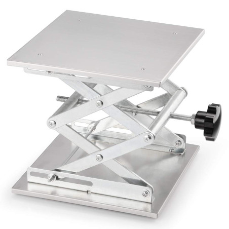 stonylab Table Élévatrice de Laboratoire, Table de Levage Plate-Forme de Laboratoire en Acier Inoxydable, 250 x 250 mm, Hauteur