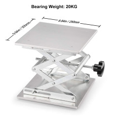 stonylab Table Élévatrice de Laboratoire, Table de Levage Plate-Forme de Laboratoire en Acier Inoxydable, 250 x 250 mm, Hauteur 