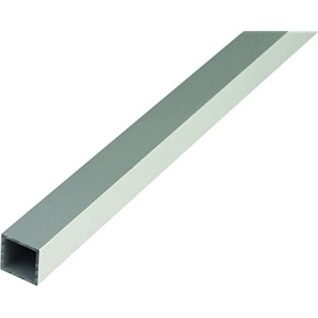 Alberts 471682 Tube carré | aluminium, anodisé, argent | 1000 x 50 x 50 mm